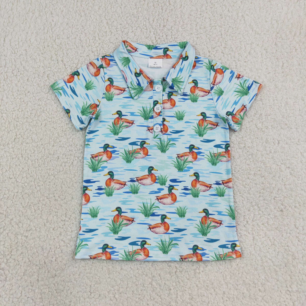 Baby Boys Kids Short Sleeves Ducks Polo Shirt Tops