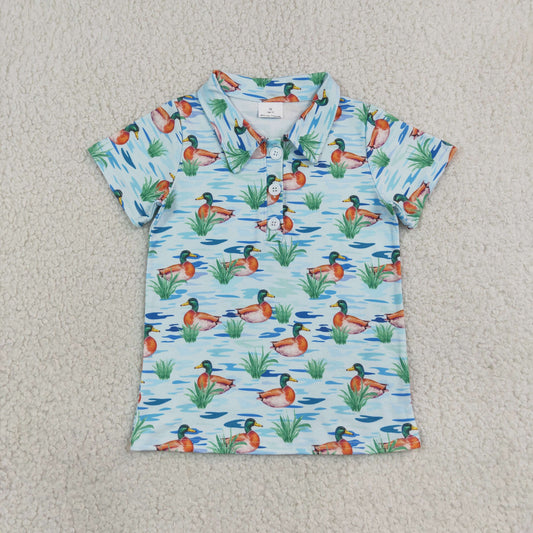 Baby Boys Kids Short Sleeves Ducks Polo Shirt Tops