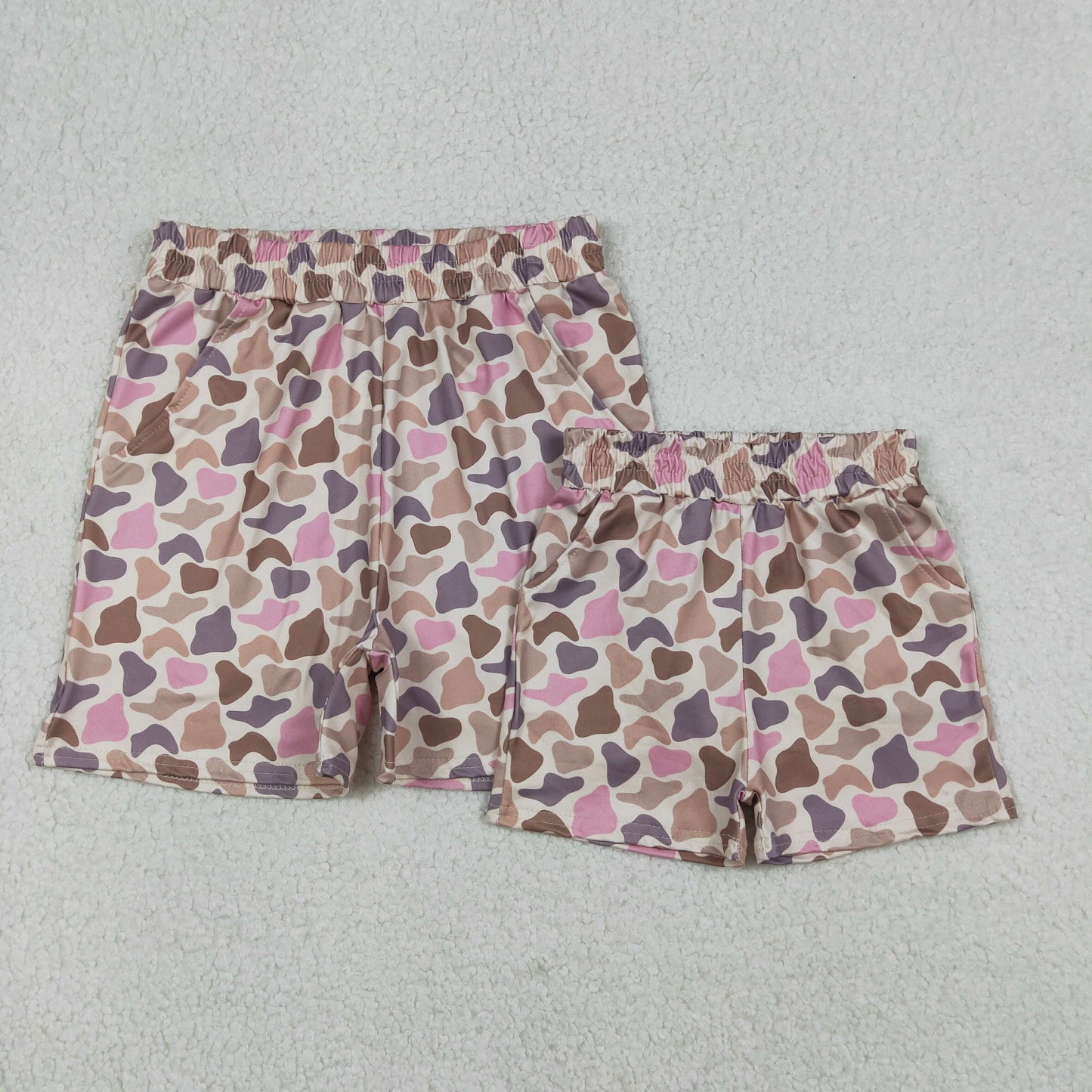 Sibling Baby Girls Adult Women Camo Pockets Shorts Southern Hunting Bottoms