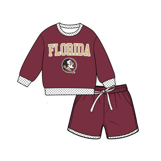 Moq 5 Baby Girls Kids Long Sleeves Shirt Shorts Team Set Clothes