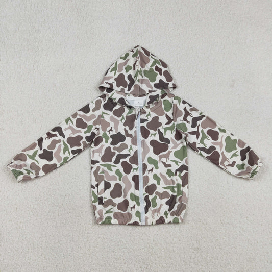 Baby Boy Kids Long Sleeves Ducks Dogs Camo Pockets Hoodies Shirt
