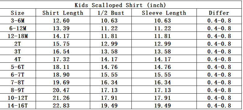 Baby Girls Kids Long Sleeves Scalloped Shirt Tops Camo Clothes