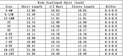 Baby Girls Kids Long Sleeves Scalloped Shirt Tops Camo Clothes