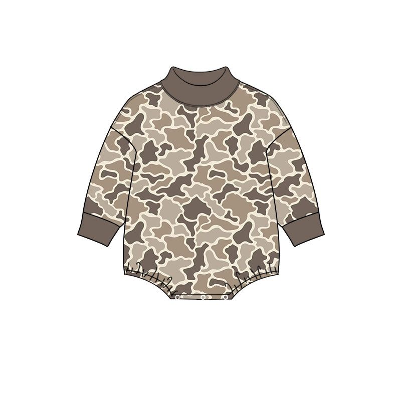 Moq 5 Preorder Baby Boys Infant Long Sleeves Camo Bubble Romper Clothes