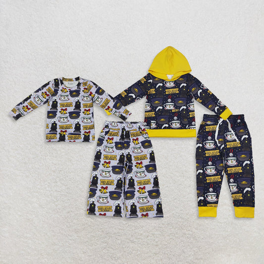 Sibling Baby Boys Girls Kids Long Sleeves Cups Shirts Pockets Pants Christmas Sets Clothes