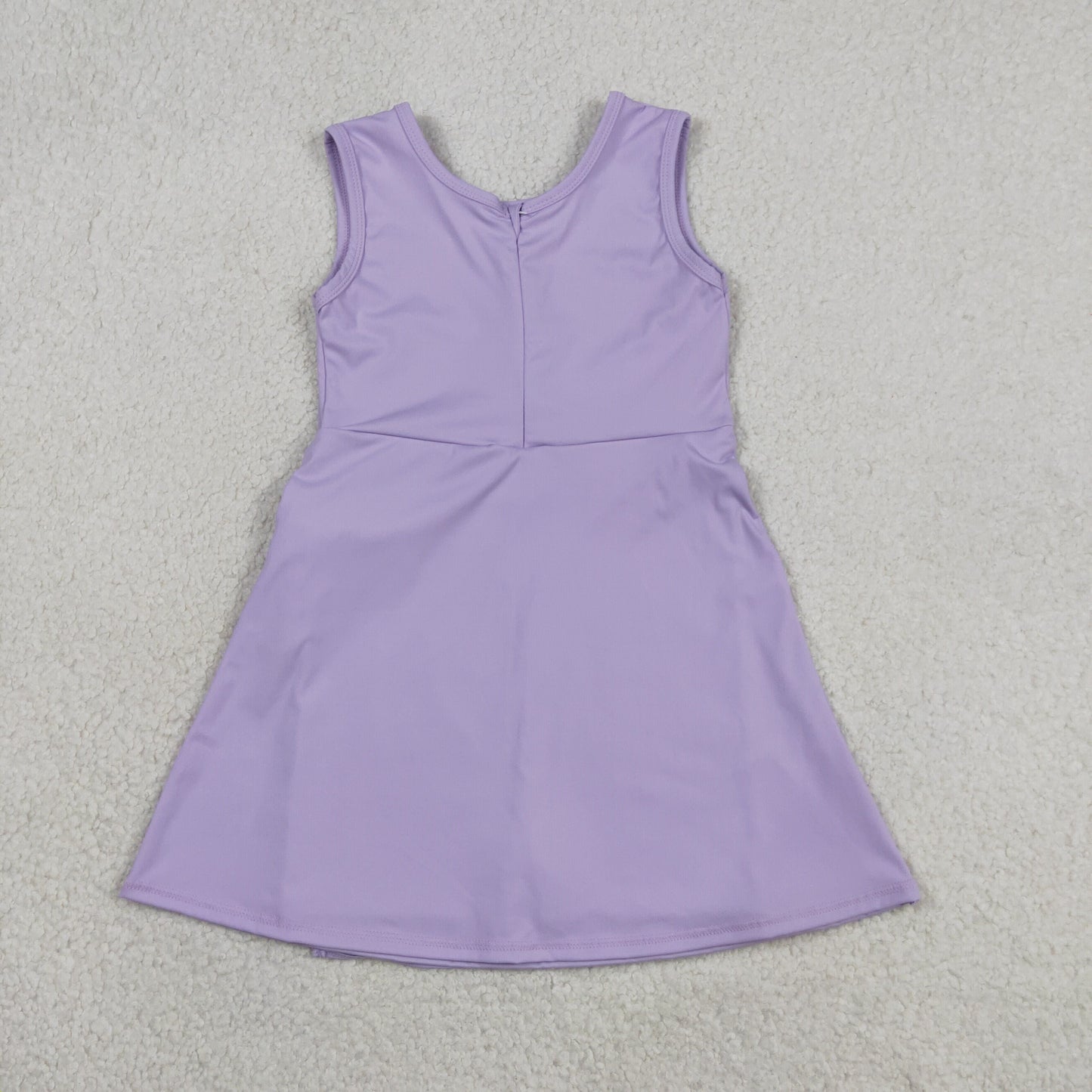 Baby Girls Sleeveless Purple Bow Shorts Knee Length Yoga Active Dress