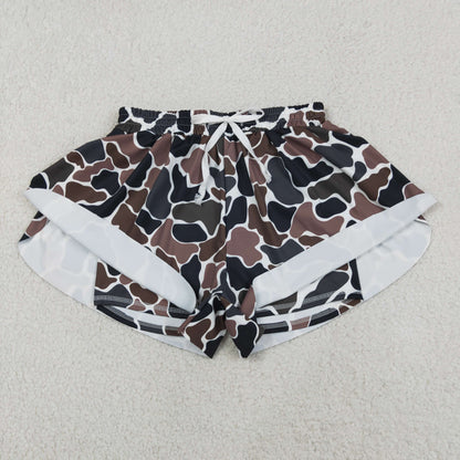 Sibling Family Kids Girls Adult Women Camo Yoga Southern Shorts Bottoms