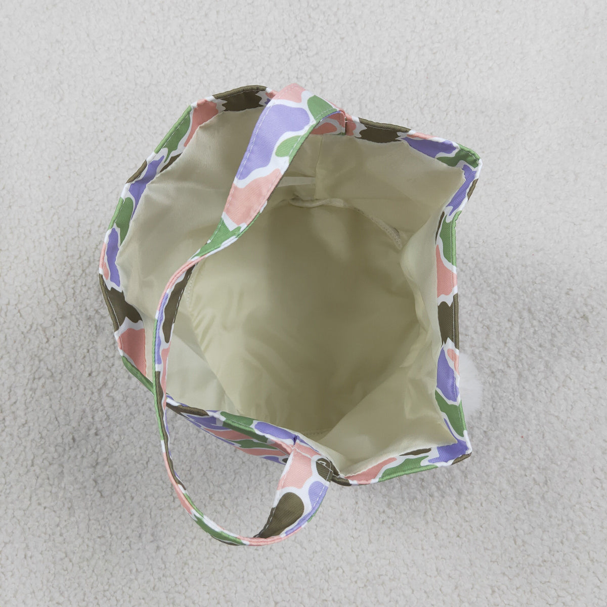 Baby Toddler Kids Embroidery Easter Rabbit Camo Print Basket Bag RTS