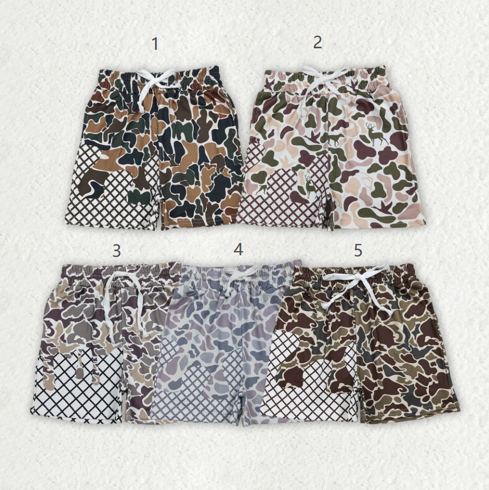Sibling Baby Boys Toddler Southern Camo Drip Pockets Shorts Summer Bottoms