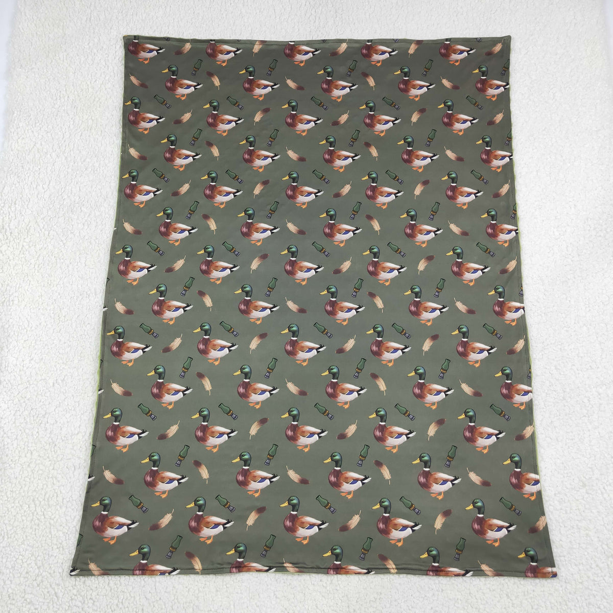 Baby Boys Toddler Ducks Green Blanket