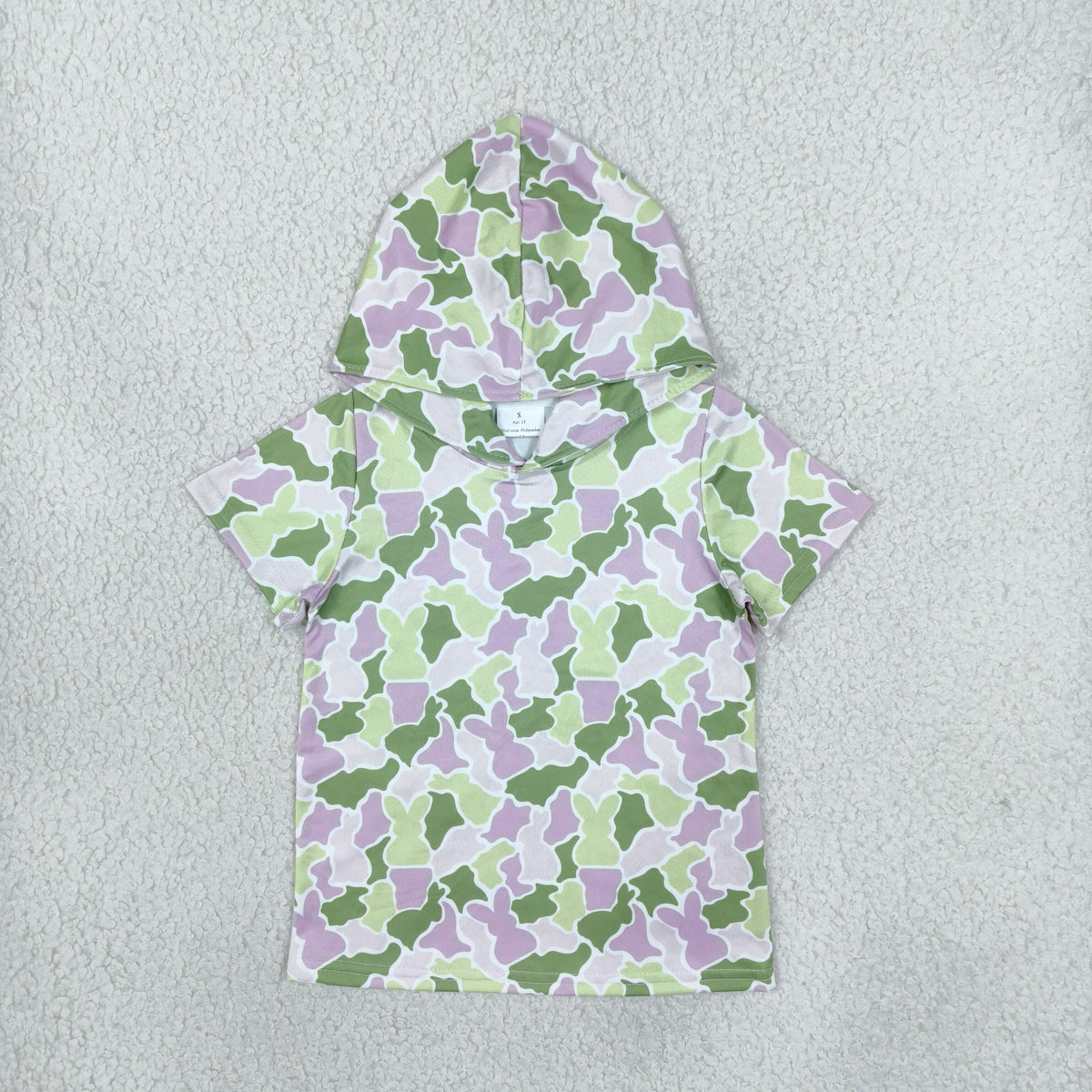 Sibling Baby Boys Girls Toddler Short Sleeves Rabbits Hoodie Easter Shirts Tops Camo Clothes