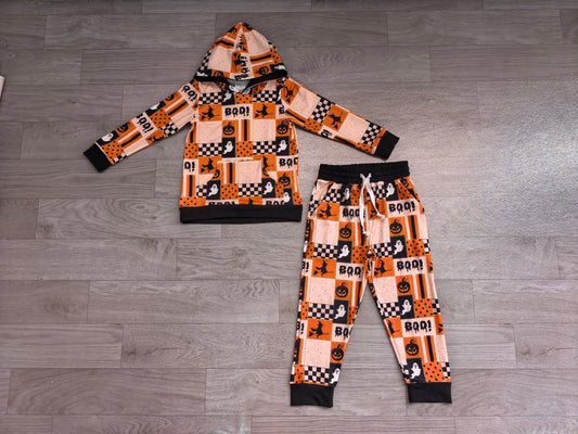 No moq Preorder Baby Boys Kids Ghost Ducks Shirt Camo Pockets Pants Hunting Halloween Set Green Clothes
