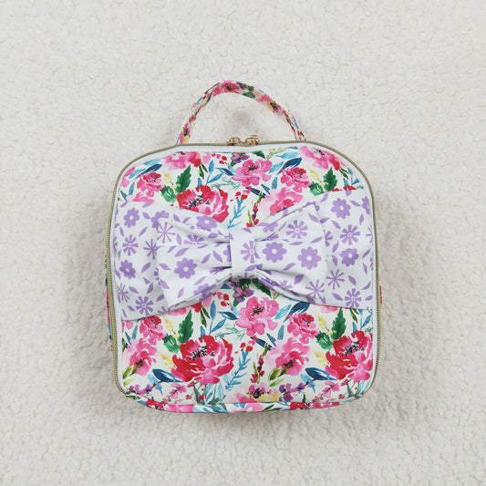 USA Shop Baby Girls Kids Flower Bows Dinner Picnic Thermal Lunch Box Bag