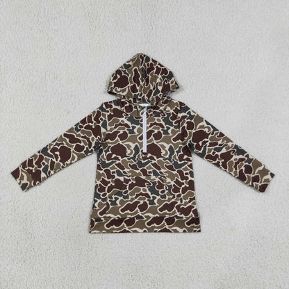 Sibling Baby Boys Adult Woman Camo Zipper Hoodie Pockets Hunting Pullovers Shorts