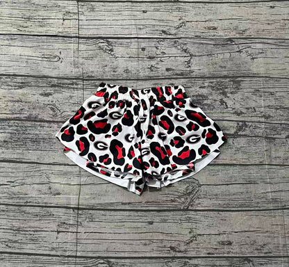 RTS Adult Women Leopard G Team Yoga Active Ruffle Shorts Bottom