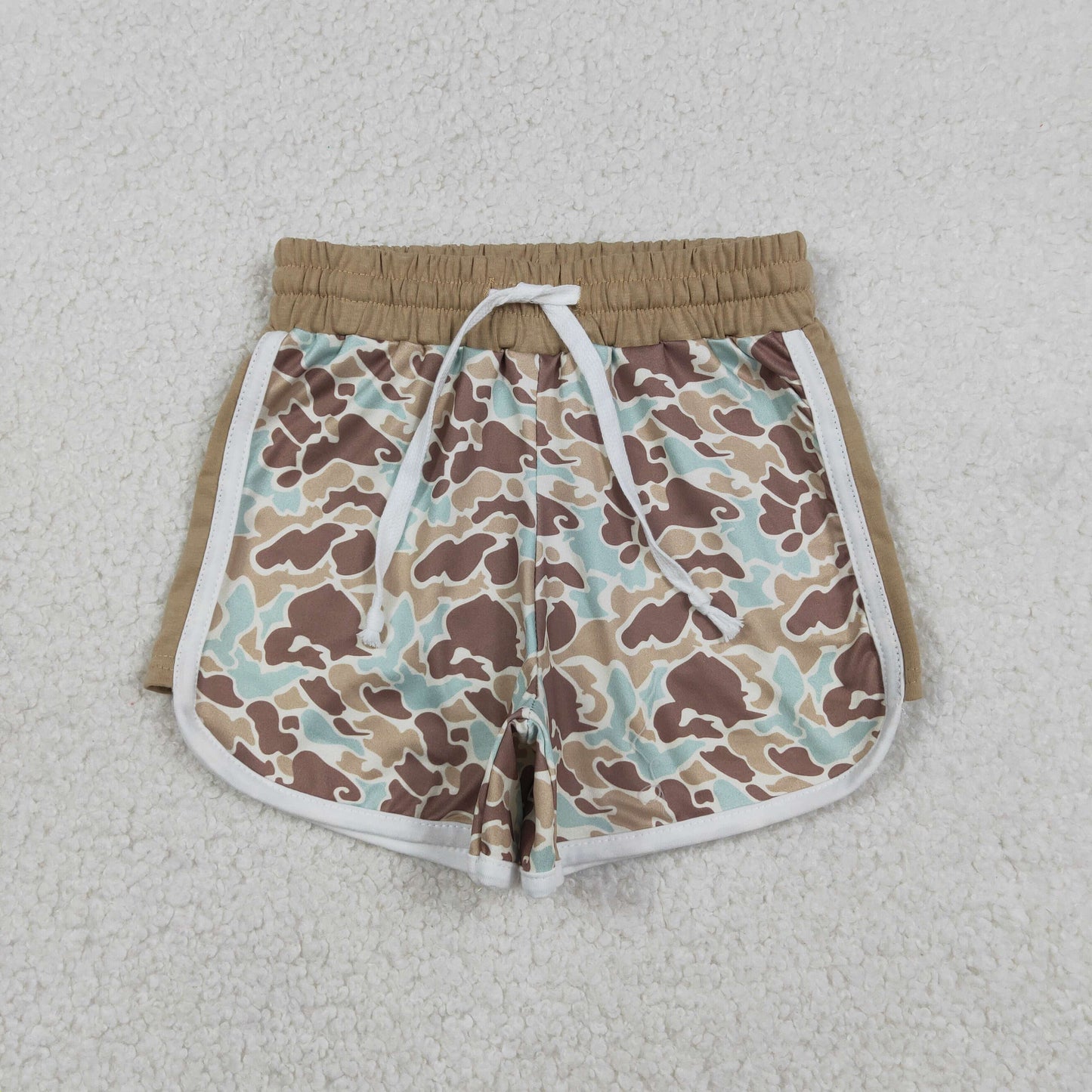 Baby Girls Kids Green Brown Camo Pattern Shorts Bottoms