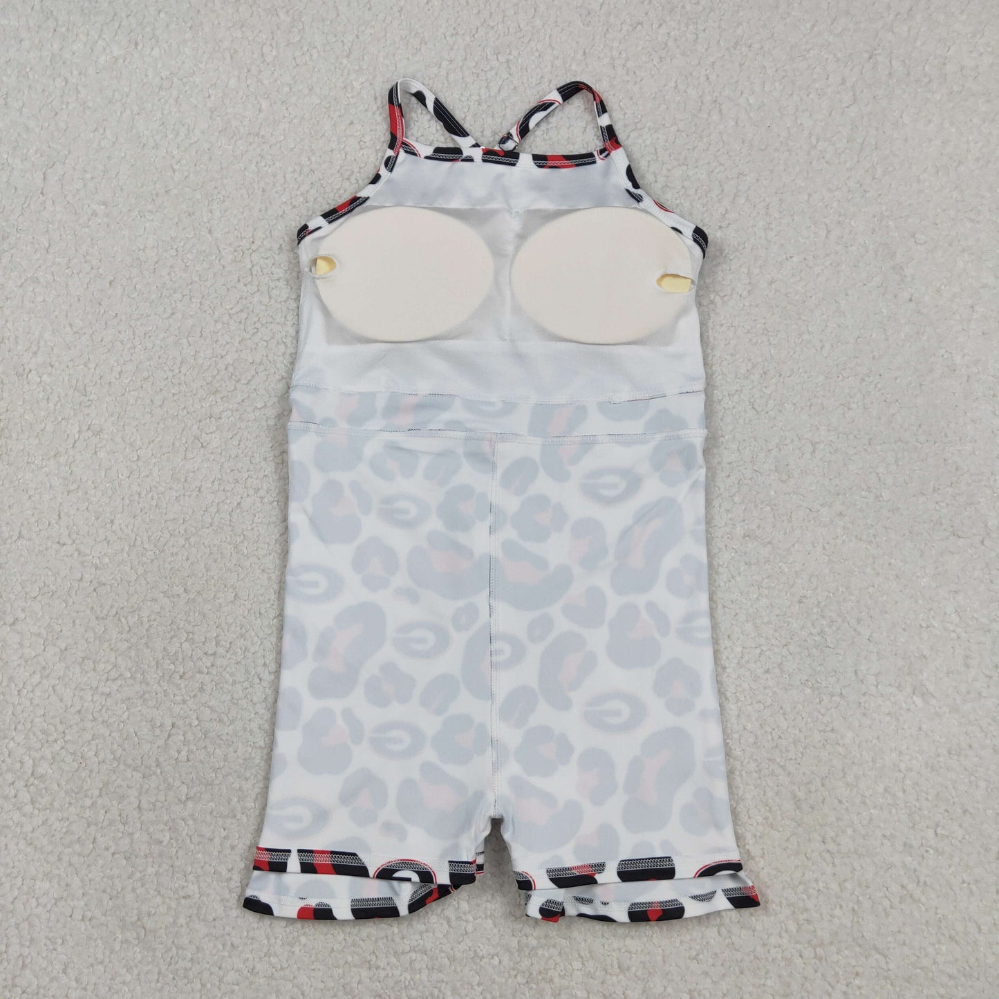 RTS Baby Girls Kids Straps Leopard G Team Yoga Active Shorts Knee Length Dress