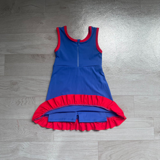 No moq Preorder Baby Girls Kids Sleeveless Shorts Knee Length Navy Dress Yoga Active Scallop Clothes
