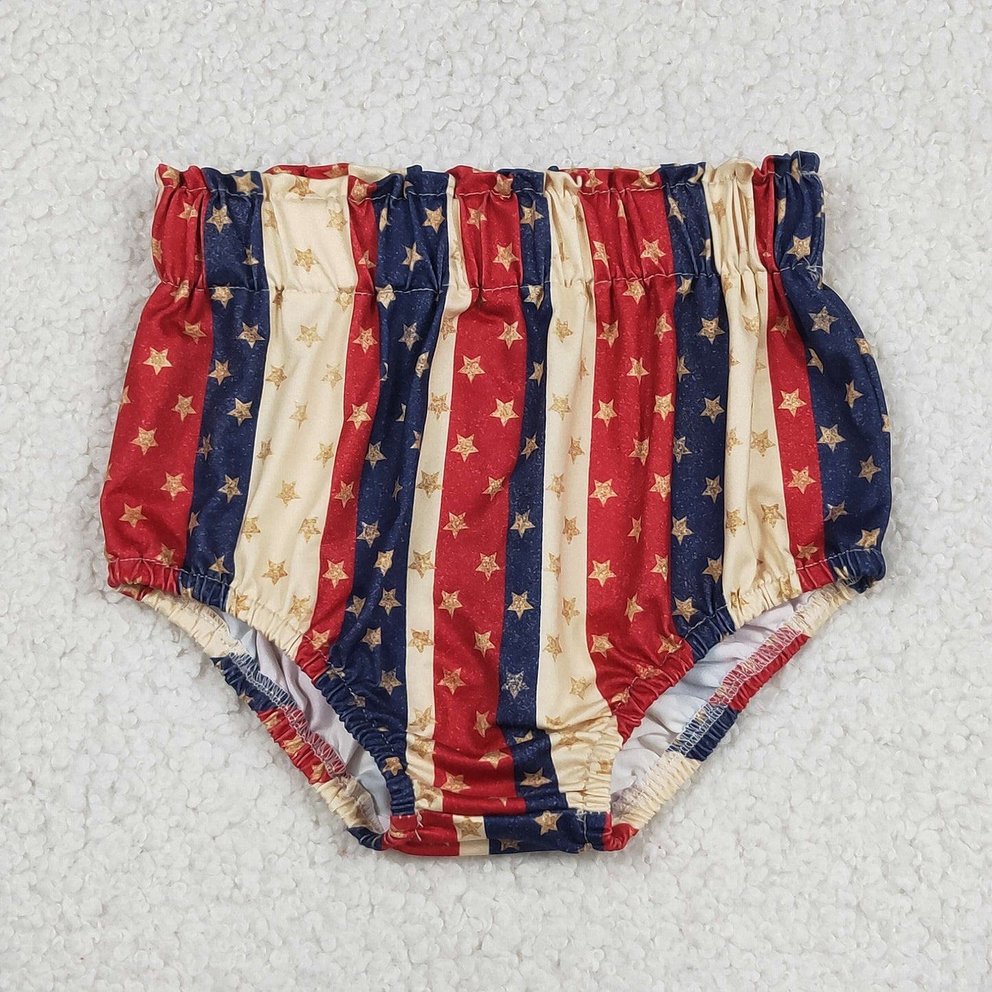 SS0313 Baby Toddler Kids Stars Stripes 4th Of July Bummie Shorts Bottoms Clothes