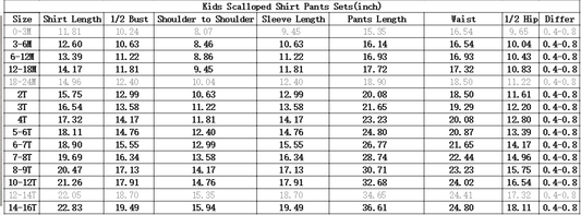No moq Preorder Baby Girls Kids Long Sleeves Flower Shirt Pants Scallop Set Clothes