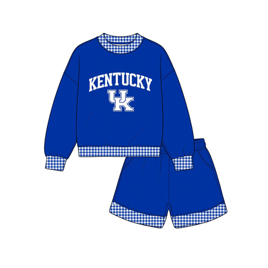Moq 5 Preorder Adult Women Long Sleeves Blue Shirt Shorts Team Set Clothes