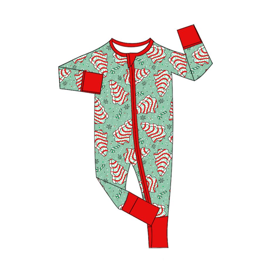 Moq 5 Preorder Baby Kids Christmas Tree Zipper Sleeper Footie Romper Clothes