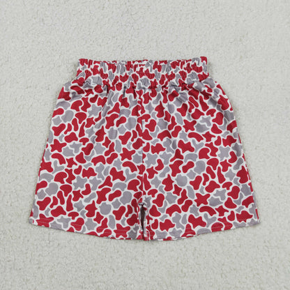 Baby Boys Kids Grey Red Camo Pockets Shorts Bottoms Team Clothes