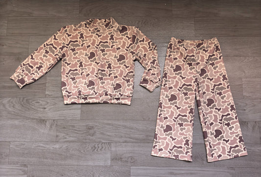 No moq Preorder Baby Girls Kids Long Sleeves Pullover Shirt Camo Pants Set Yoga Active Clothes