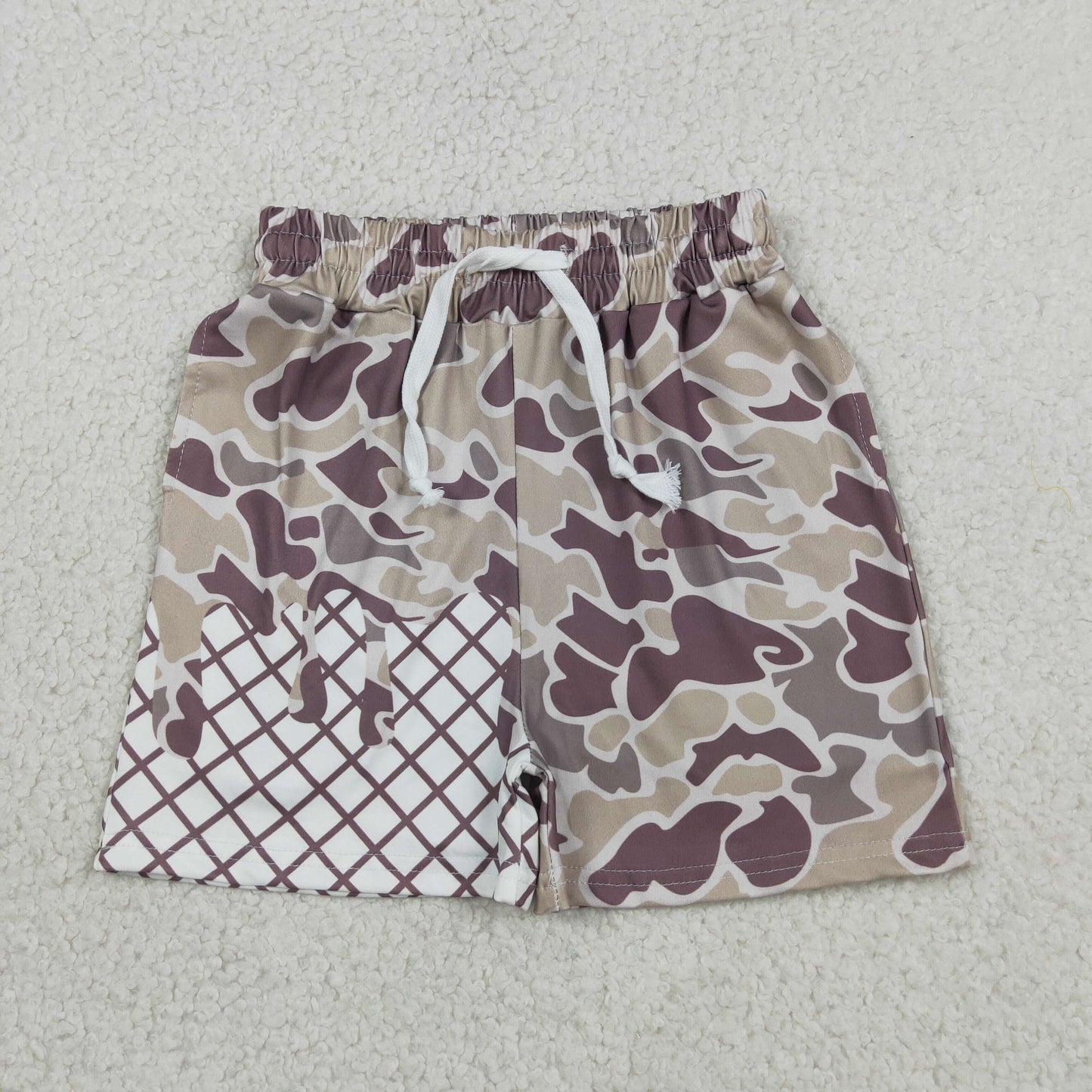 Baby Boys Kids Toddler Grey Camo Drips Summer Shorts Bottoms