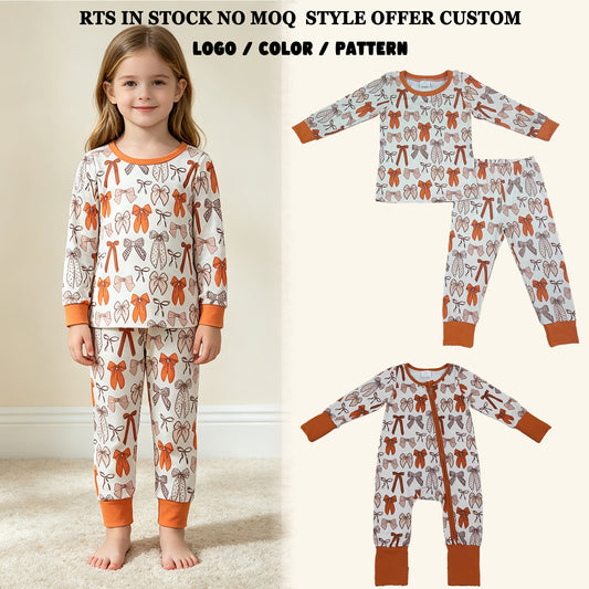 Sibling Girls Kids Long Sleeves Bows Shirt Pants Set Romper Fall Clothes