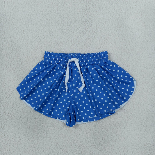 Baby Girls Kids Dogs Blue Yoga Active Ruffle Shorts Bottom Clothes