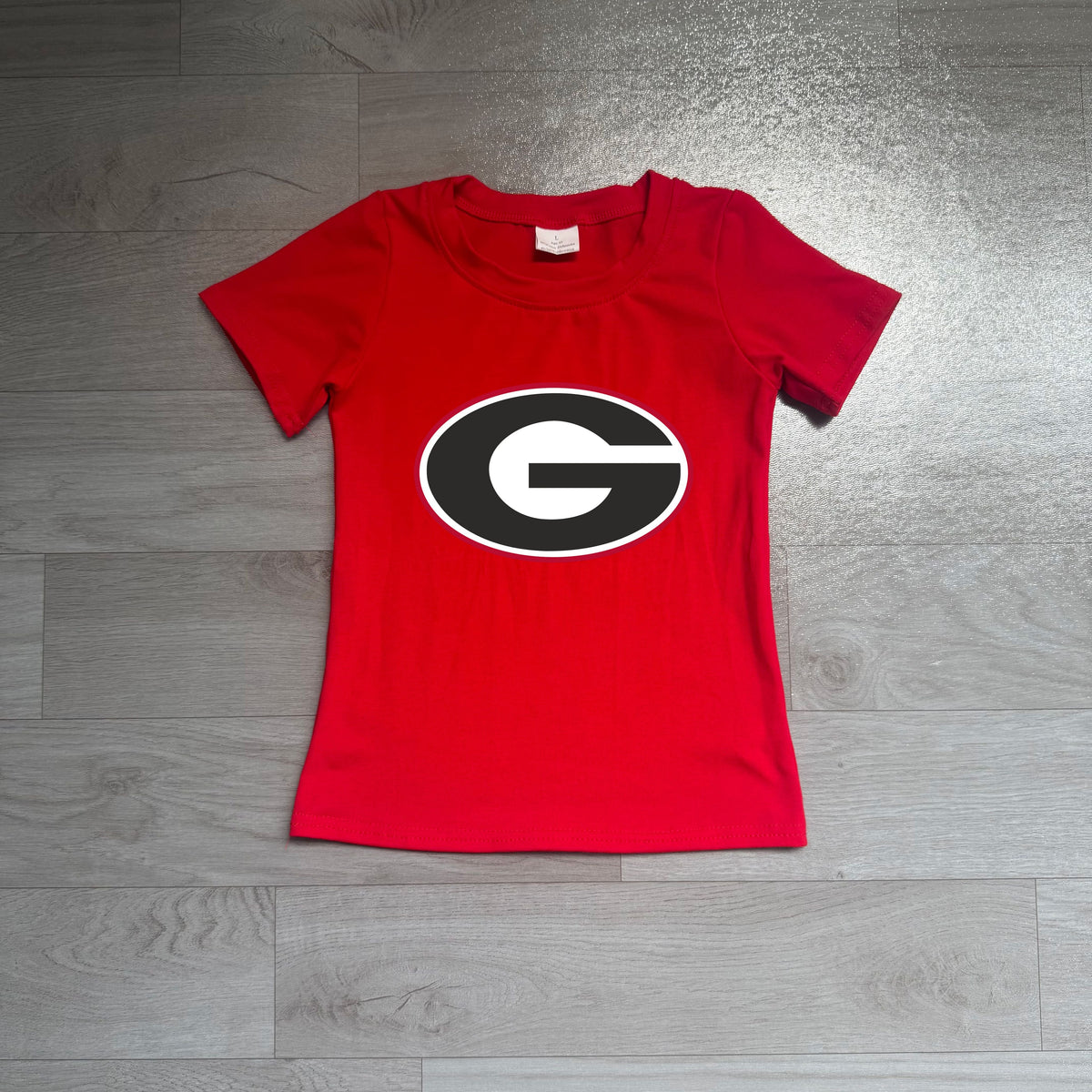No moq Preorder Baby Boy Kids Red Short Sleeves Vinyl Shirt Team Clothes