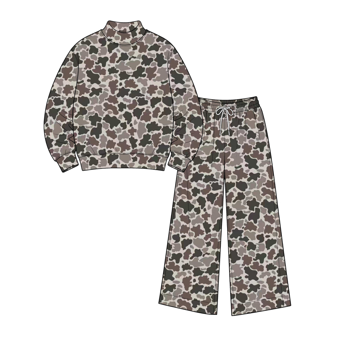 Moq 5 Preorder Adult Women Long Sleeves Shirt Camo Pants Yoga Active Set Clothes
