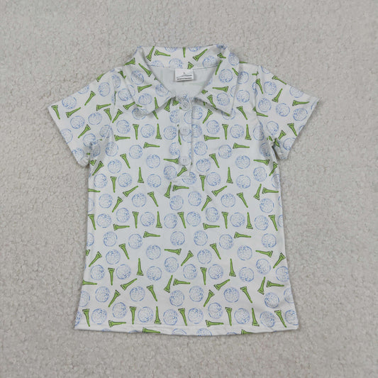 Baby Boys Kids Short Sleeves Golf Buttons Shirt Tops