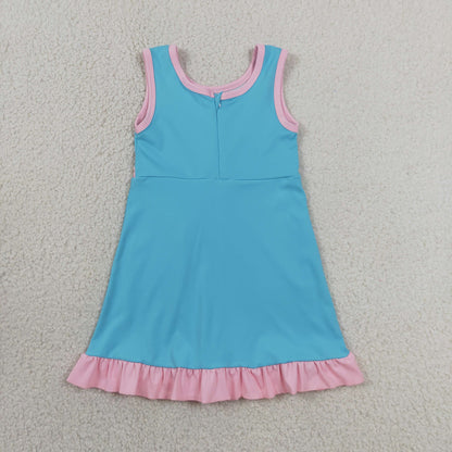 Baby Girls Kids Sleeveless Shorts Scallop Dress Yoga Active Summer Clothes
