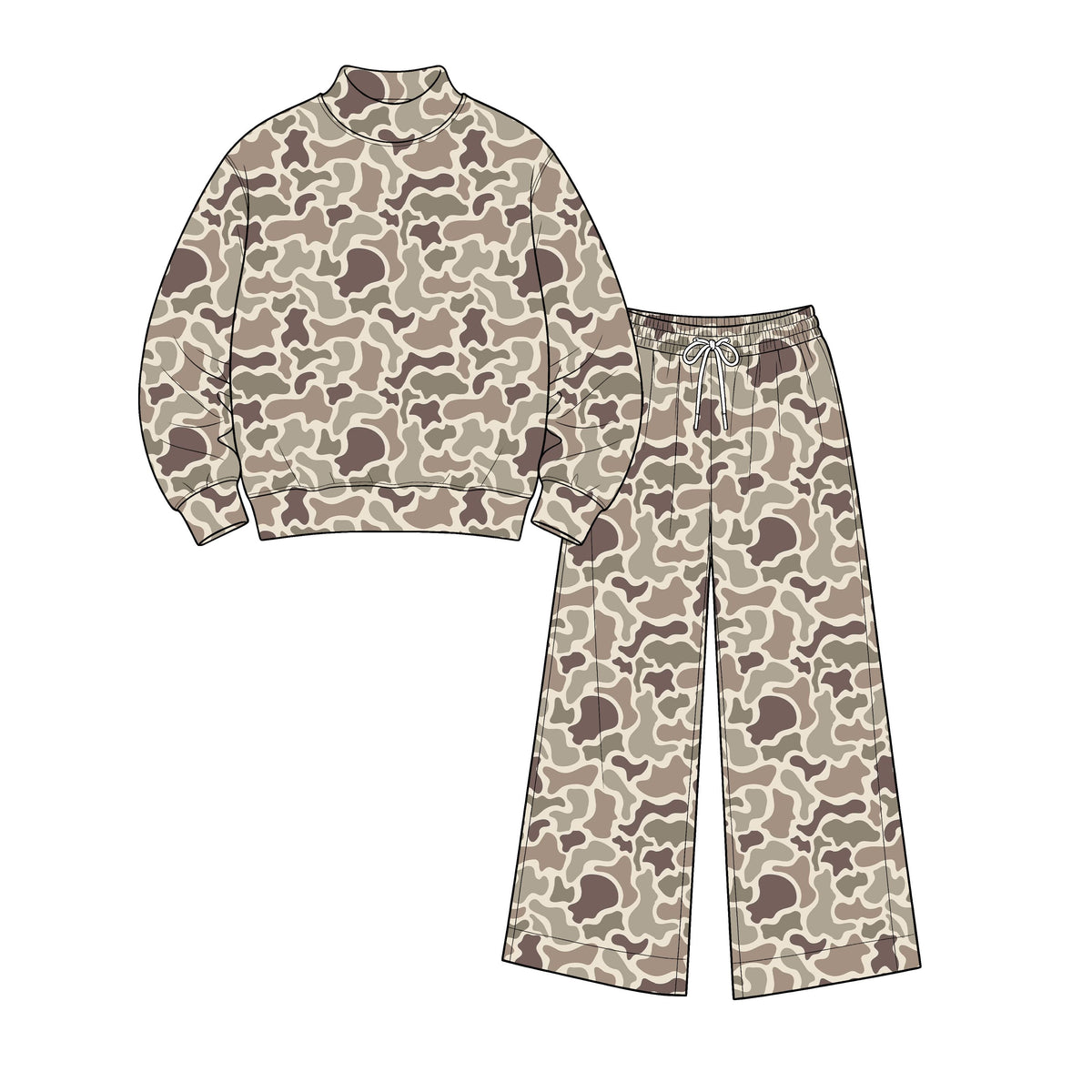 Moq 5 Preorder Adult Women Long Sleeves Shirt Camo Pants Yoga Active Set Clothes