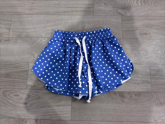 No moq Preorder Baby Girls Kids Dogs Blue Yoga Active Ruffle Shorts Bottom Clothes