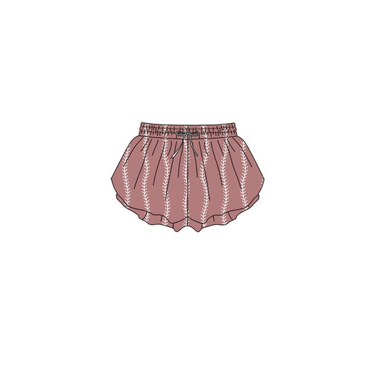 Moq 5 Preorder Baby Girls Kids Baseball Yoga Active Ruffle Shorts Bottom Clothes