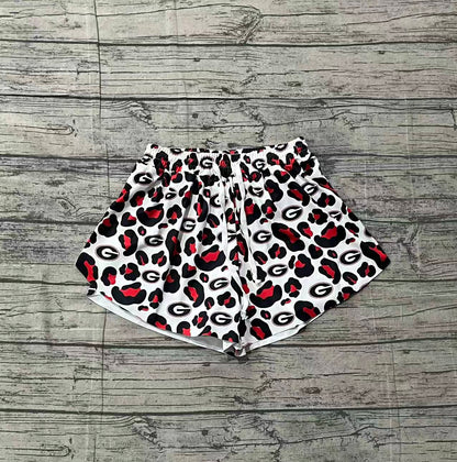 RTS Adult Women Leopard G Team Yoga Active Ruffle Shorts Bottom