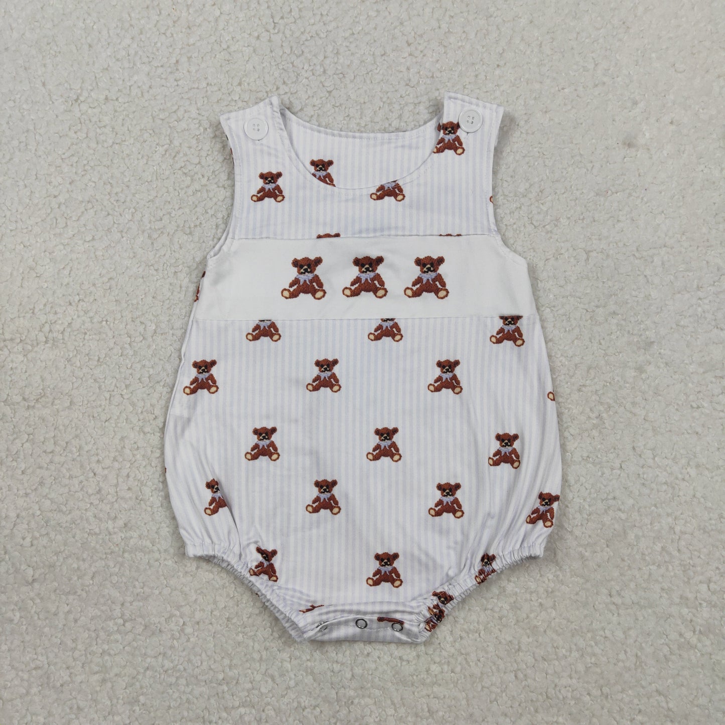 RTS Baby Boys Infant Sleeveless Bears Bubble Summer Romper