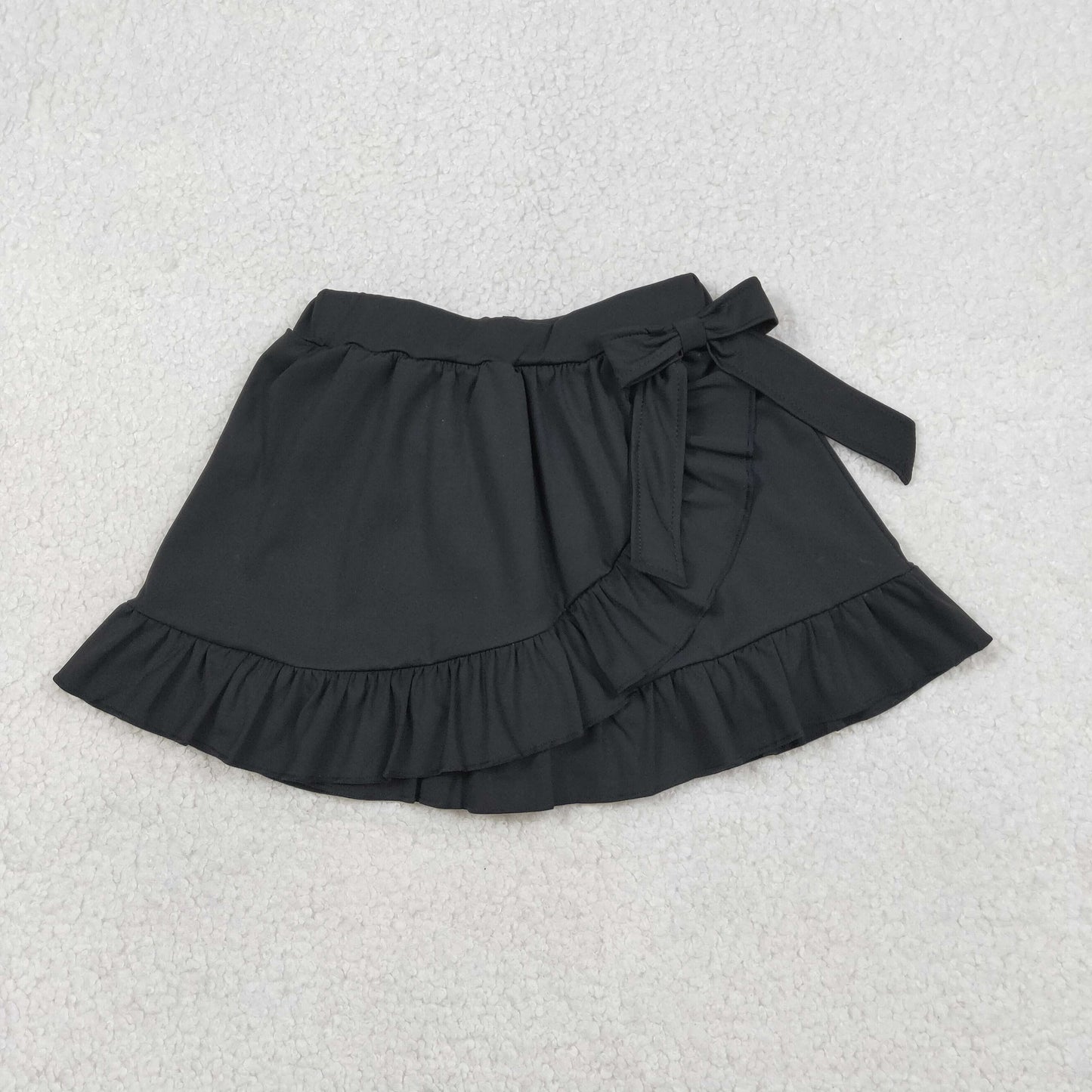 RTS Baby Girls Kids Ruffle Skirt Shorts Yoga Active Skort Black Bottoms