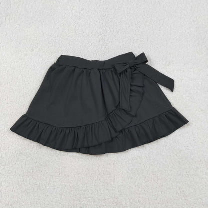RTS Baby Girls Kids Ruffle Skirt Shorts Yoga Active Skort Black Bottoms
