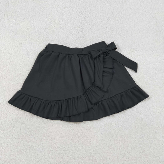 RTS Baby Girls Kids Ruffle Skirt Shorts Yoga Active Skort Black Bottoms
