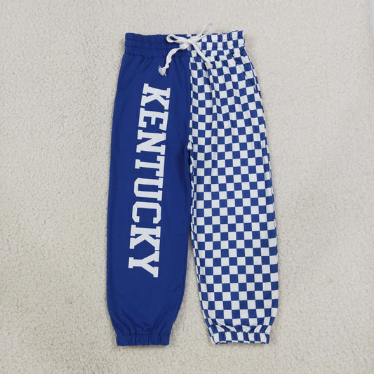 Baby Boys Kids Blue Checked Pockets Pants Bottoms Team Clothes