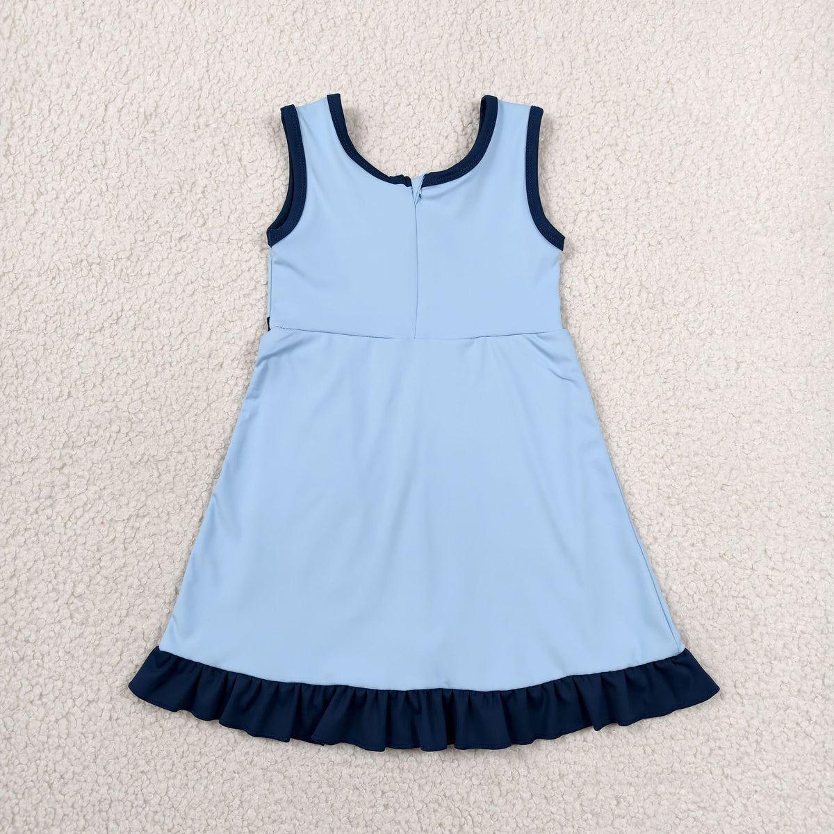 Baby Girls Kids Sleeveless Shorts Blue Scallop Red Dress Yoga Active Clothes RTS