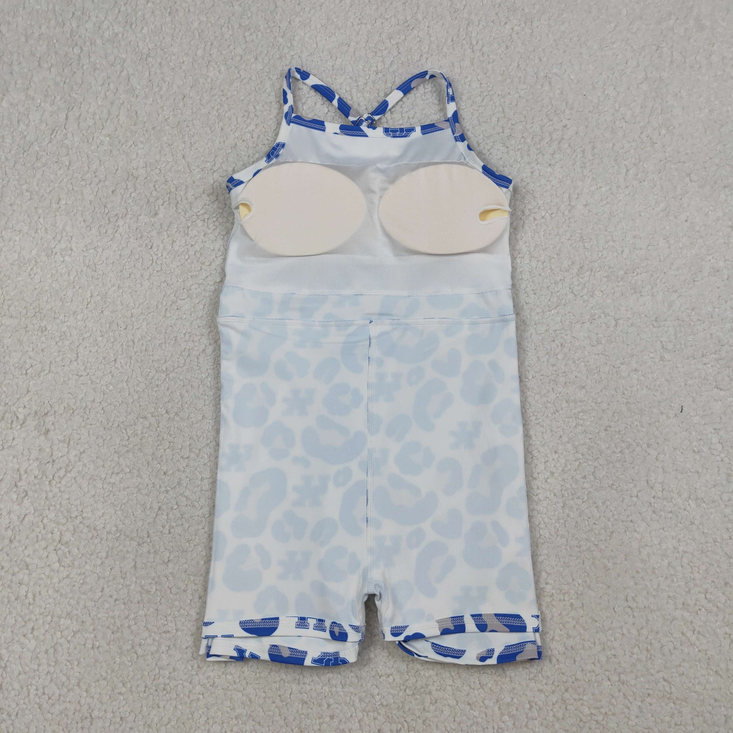 RTS Sibling Baby Girl Kids Sleeveless Leopard Team Knee Length Yoga Active Dresses
