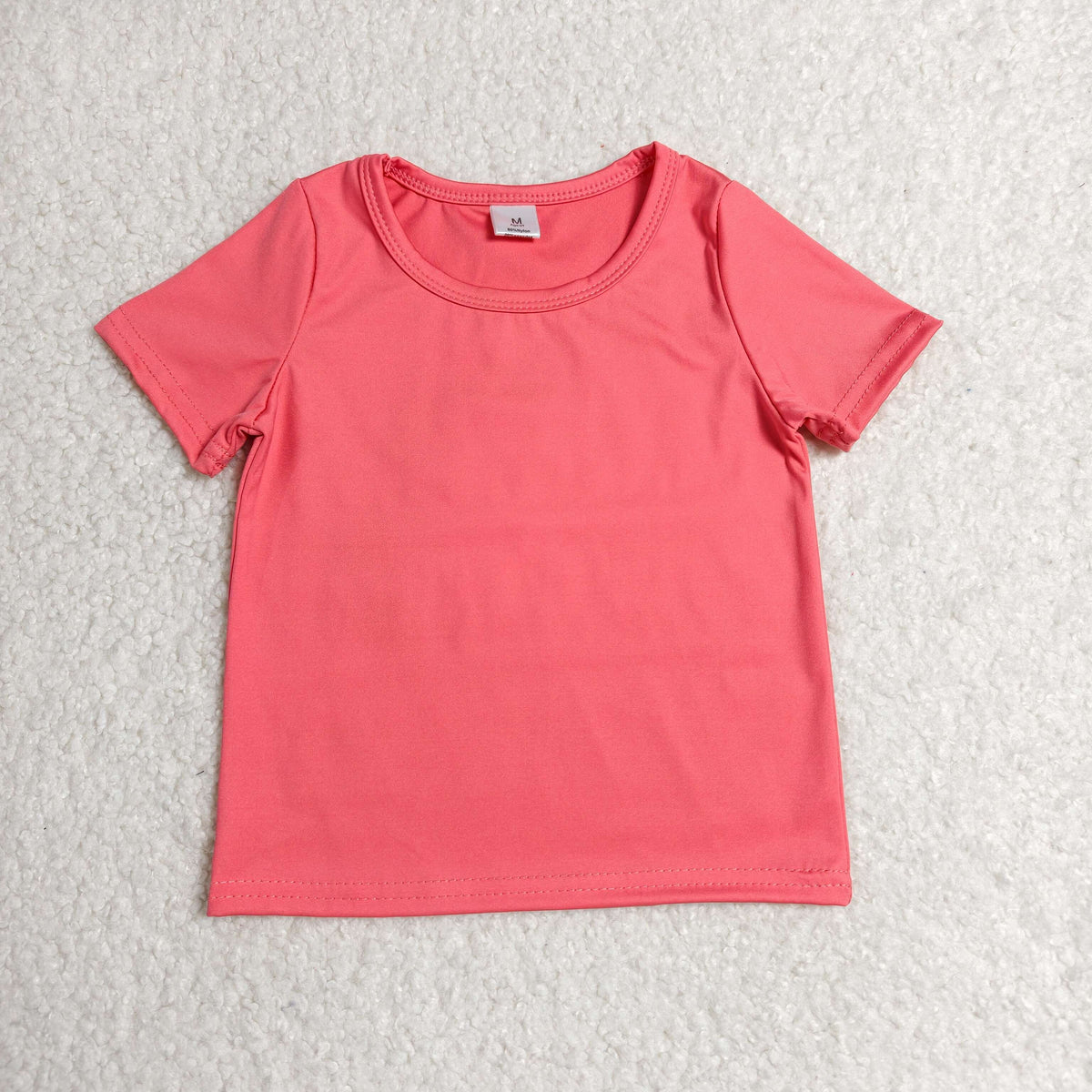 Baby Girls Kids Short Sleeves Shirt Yoga Active Tops Peach Clothes