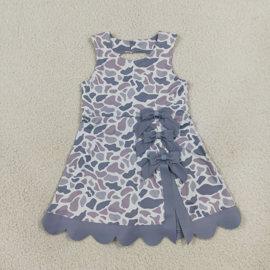 Sibling Baby Girls Kids Camo Bows Shorts Scallop Dresses Yoga Active Clothes
