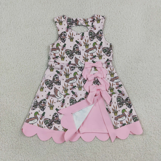Baby Girls Kids Ducks Bows Yoga Active Scallop Dress Hunting Clothes