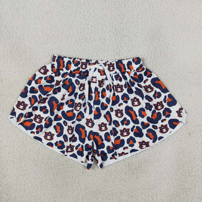 Adult Women Leopard Team Yoga Active Ruffle Shorts Bottom RTS